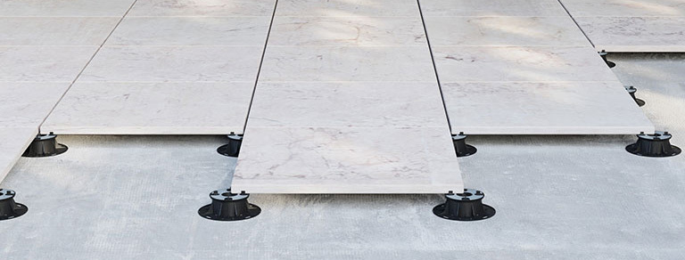 Mapei Paving Pedestal Support System used outdoors